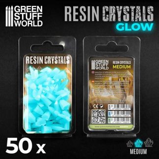 AQUA TURQUOISE GLOW Resin Crystals - Medium